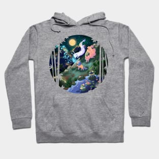 Japanese mythical Creatures at Night Hoodie